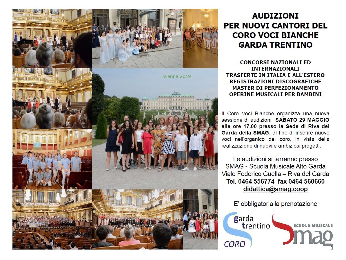 AUDIZIONI CORO VOCI BIANCHE GARDA TRENTINO